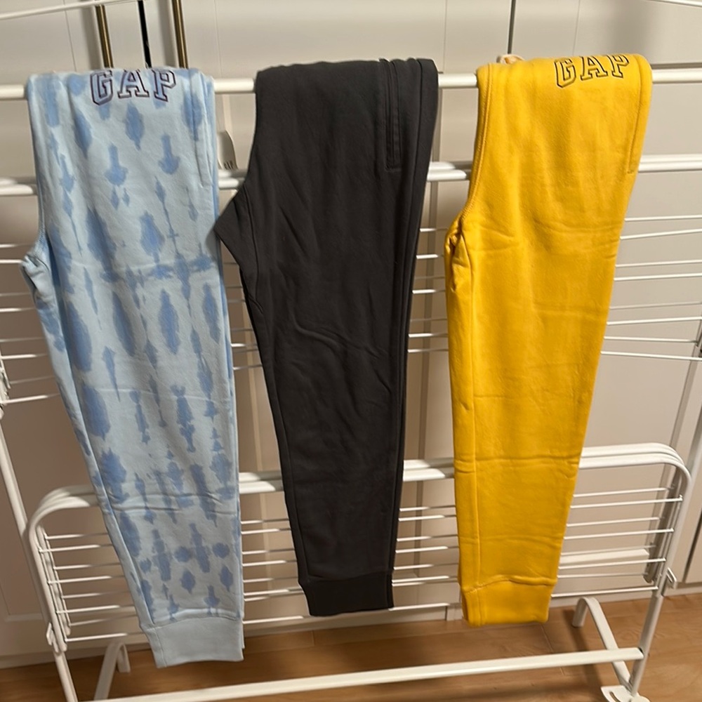 GAP Kids Sweatpants Trio - Light Blue, Black, Yellow